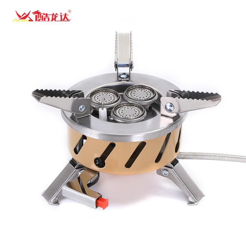 酷龙达（Coloda） 户外便携卡式炉三星雷神灶猛火炉 CLD-KS165 13*13*10cm 卡其色（单位：个）