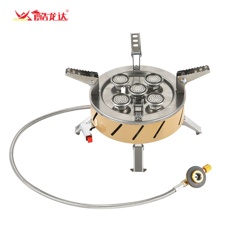 酷龙达（Coloda） 户外便携卡式炉五星雷神灶猛火炉 CLD-KS166 20*11cm  卡其色（单位：个）