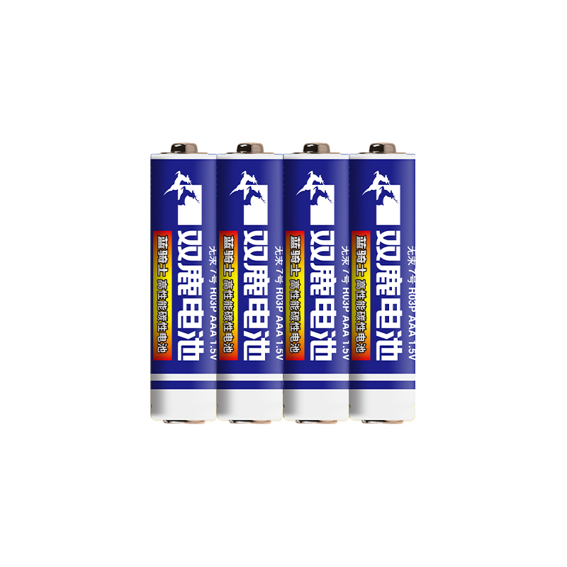 双鹿电池 碳性电池 7号/R03P/AAA 40粒 黑色（单位：盒）