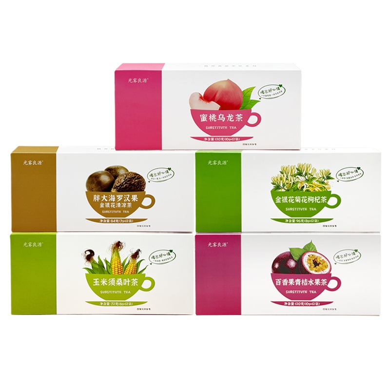 光雾良源 养生系列袋泡茶蜜桃乌龙茶百香果青桔茶金银花菊花枸杞茶 LY1550 492g（花茶组合5盒装） 混色（单位：组）