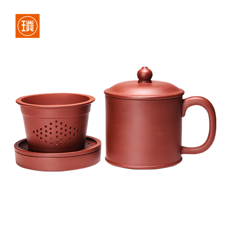 璞实茶器 茶杯五件套 大器 500ml 紫砂（单位：套）