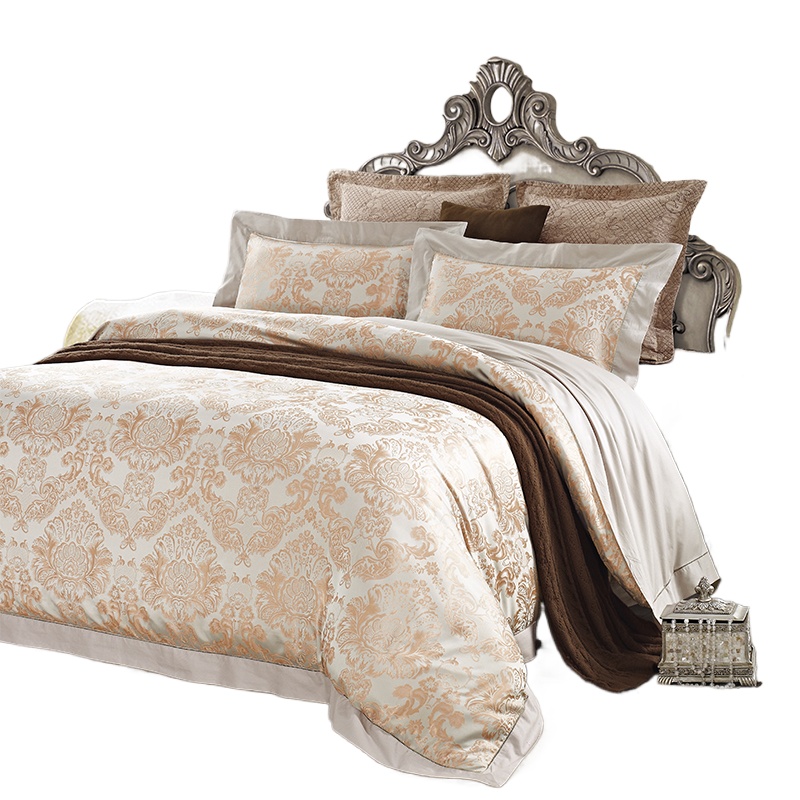 富安娜 床单四件套   翡翠罗浮 四件套203*229cm 咖色（单位：套）