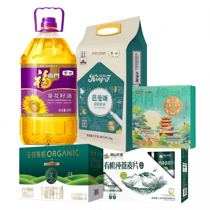 中粮 /良品铺子/阴山优麦/圣牧月福礼L 中秋月饼礼包 6.85kg+7.5L 混色（单位：箱）