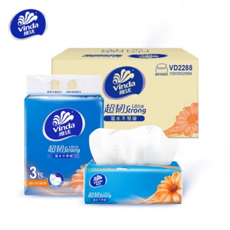 维达 抽纸 VD2288 102抽60包 白色（单位：箱）