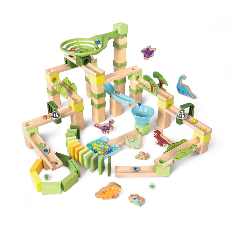 Hape 滚珠轨道游戏玩具-恐⻰世界⼤冒险 E1112 2.9kg 混色（单位：套）