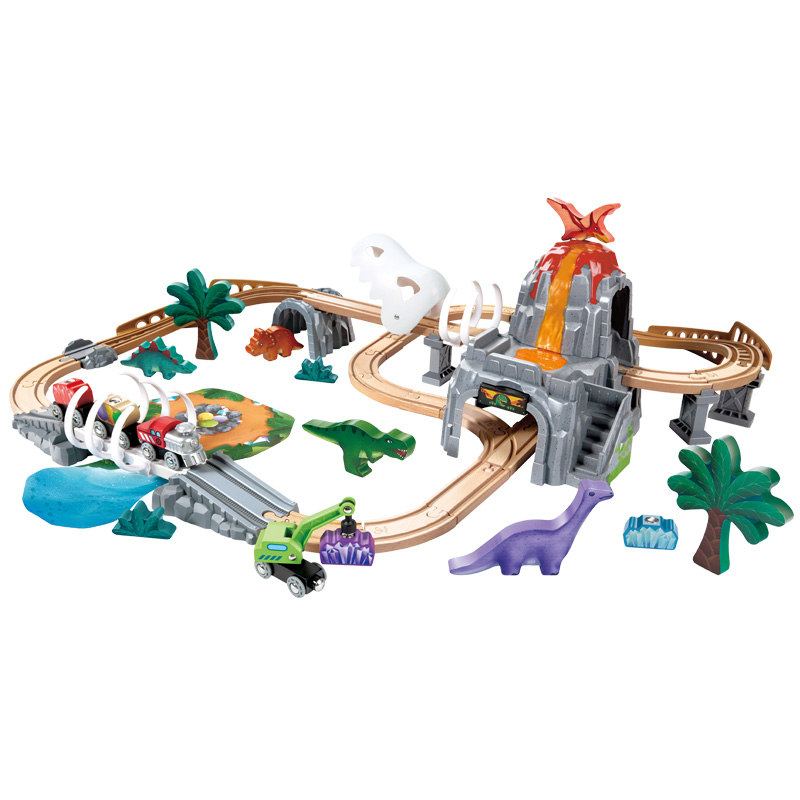 Hape 火车轨道夜光恐龙套（建构玩具） E3795 2kg 混色（单位：套）