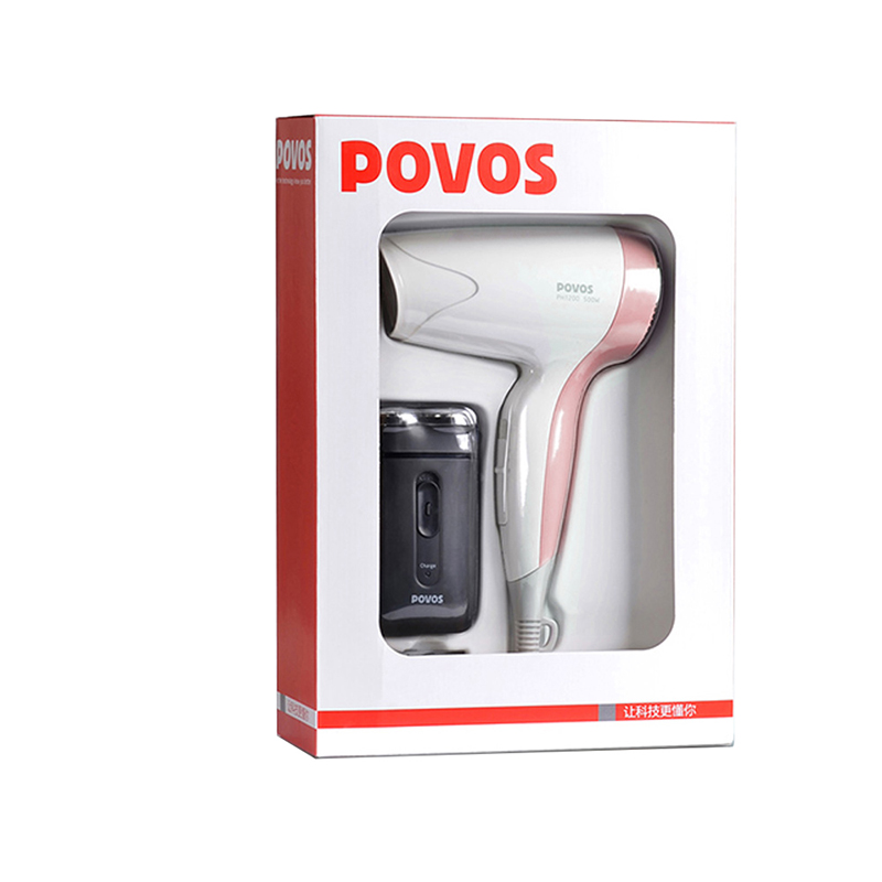 奔腾（POVOS） 电吹风+剃须刀 PQ2601 2件礼赠套装 白色（单位：盒）