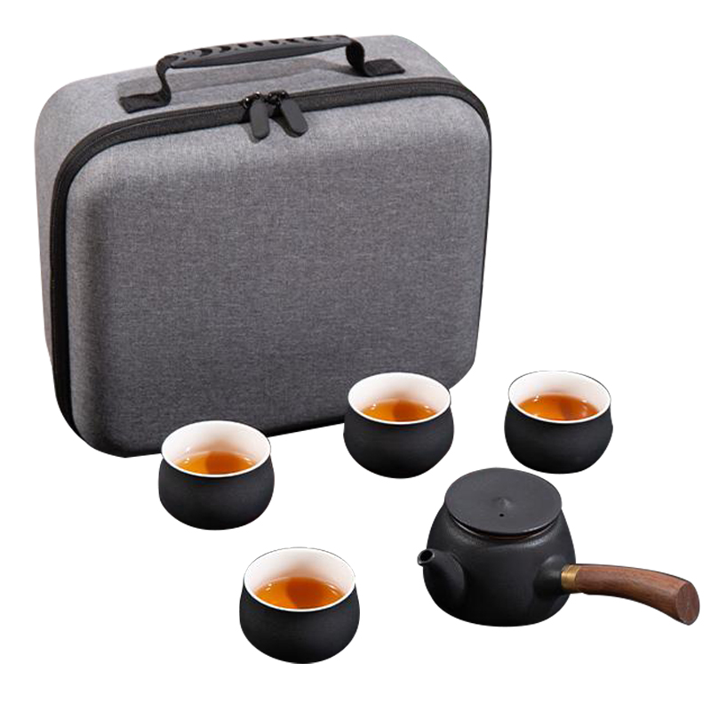 品舰 茶具套装半城烟沙 PJS19 侧把壶*1、茶杯*4、高端EV包*1  黑色（单位：套）