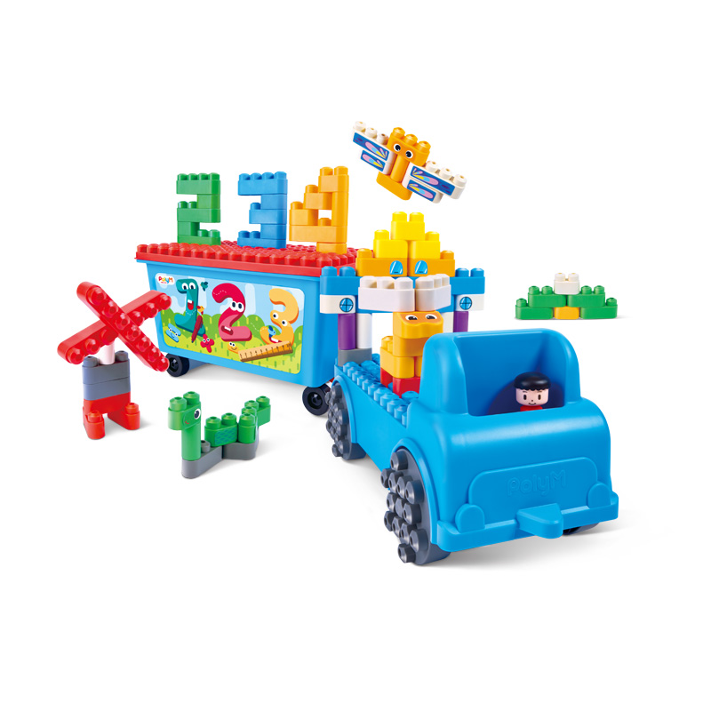 Hape 趣味数字收纳卡车套(拼插积木） 761802 1.52kg 蓝色（单位：套）