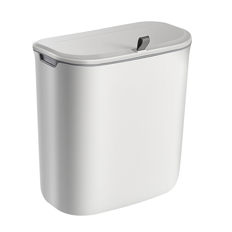 洁安惠 塑料壁挂滑盖垃圾桶 546 7升 白色（单位：台）