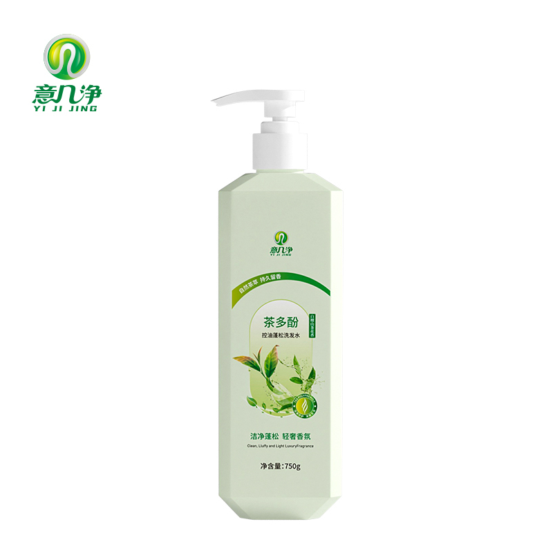 意几净 茶多酚控油蓬松洗发水 白檀山茶花香 750g 绿色（单位：瓶）