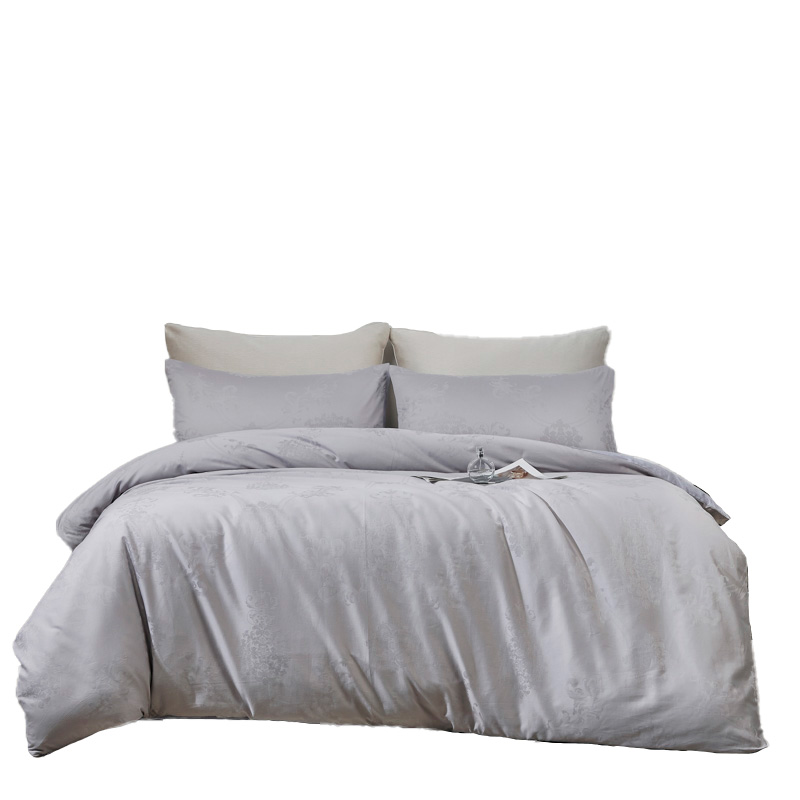 罗曼罗兰（ROMROL） 全棉提花四件套 洛桑花园TJ007 200*230cm  灰色（单位：套）