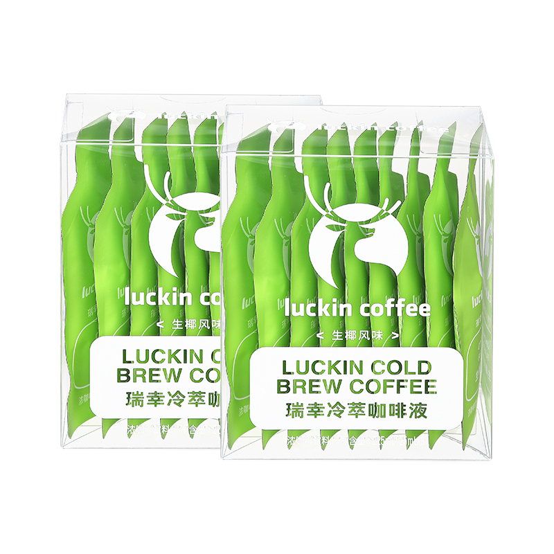 瑞幸咖啡（luckincoffee） 冷萃盒装咖啡液 生椰风味 25mll*9条*2盒 绿色（单位：组）