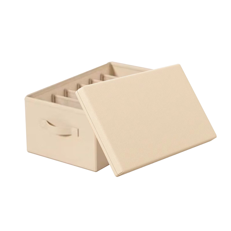 优勤（YOUQIN） 裤子收纳盒（有盖）7格 979-8N 45*25*18cm 米色（单位：个）