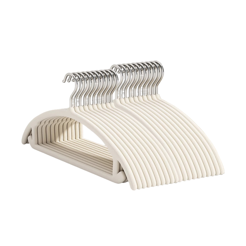 优勤（YOUQIN） 半圆弧植绒衣架45宽米 JR-BYHZRYJ45KMBS-WZZ#-804N*4 45*21*0.5cm/5只装*4 白色（单位：套）