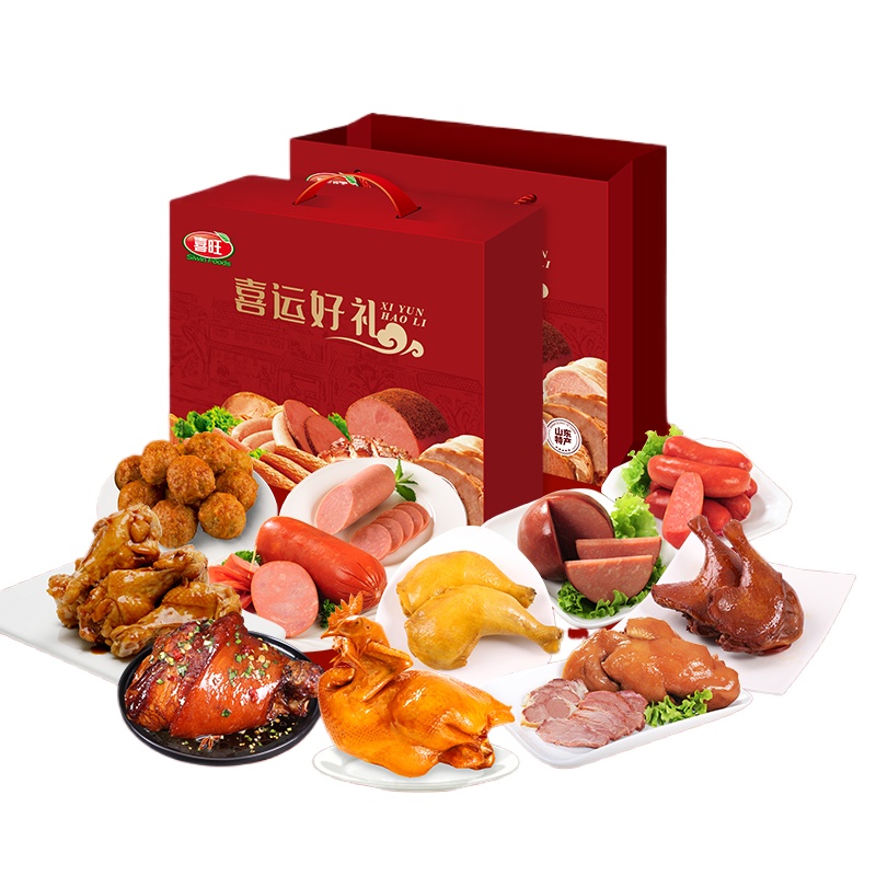 喜旺（Siwin Foods） 熟食卤味组合大礼包 喜运好礼肉食 3310g礼盒装 混色（单位：盒）