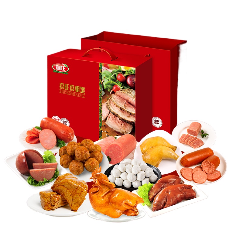 喜旺（Siwin Foods） 熟食卤味肉食大礼包 喜相聚肉食 2930g（11款）礼盒装 混色（单位：盒）