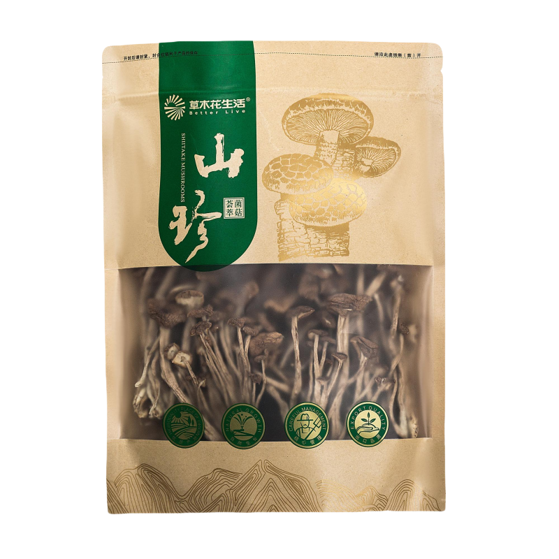 草木花生活 茶树菇 无盐无硫 易泡发 200g 香槟色（单位：袋）