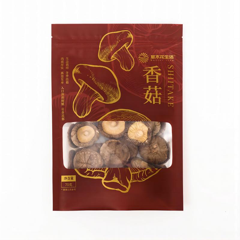 草木花生活 香菇 肉质厚实 泡发率高 75g 红色（单位：袋）