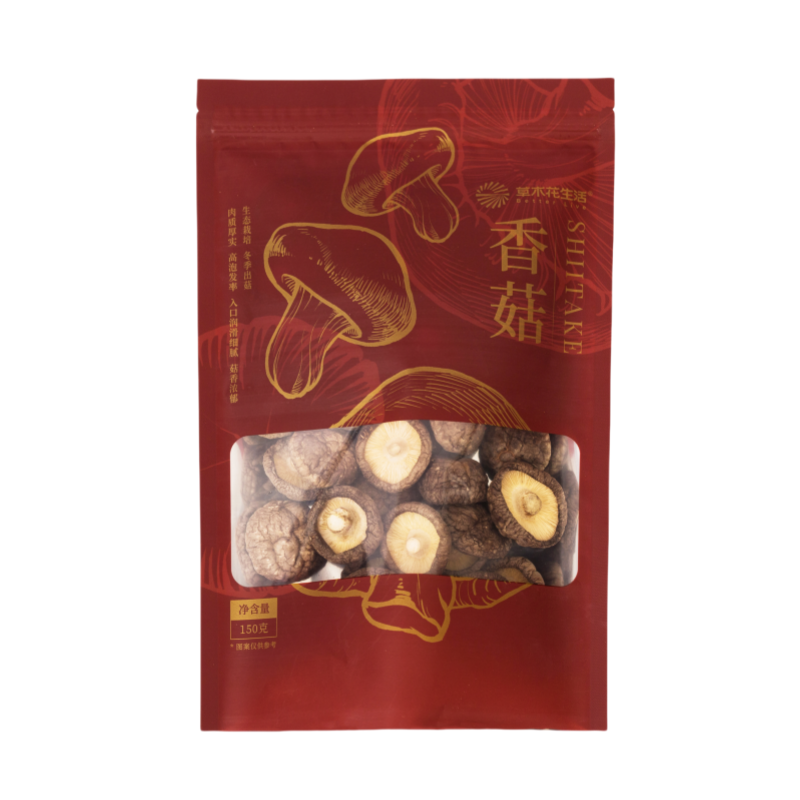 草木花生活 香菇 肉质厚实 泡发率高 150g 红色（单位：袋）