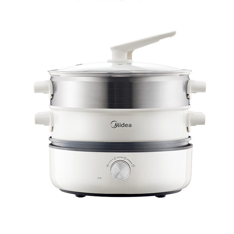 美的（Midea） 家用多功能锅分体式 电火锅 MC-HGE28T71S 6L  白色（单位：台）