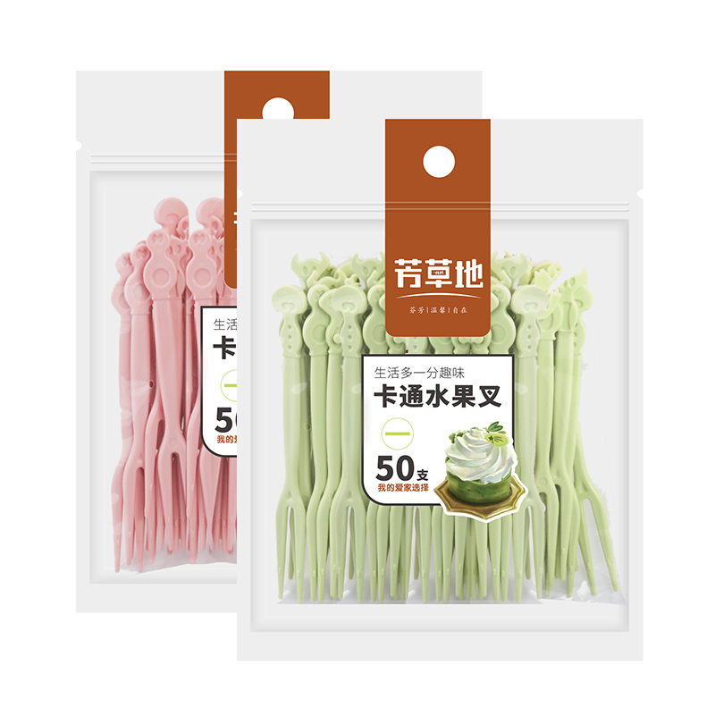 芳草地  一次性水果叉 3G3191*6 50支*2包*3 混色（单位：组）