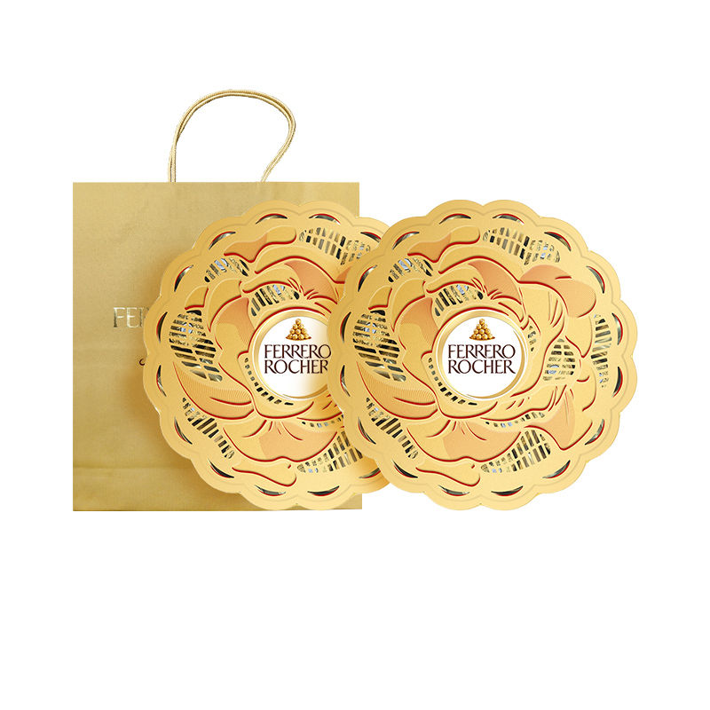 费列罗 榛果威化巧克力制品 花开富贵礼盒 ROC T20 250g/盒*2 香槟色（单位：盒）