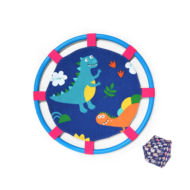 钧捷 户外弹弹圈 弹力球 抛接球 小朋友游戏 专注力训练玩具1个 恐龙款含1沙包 50g 蓝色（单位：个）