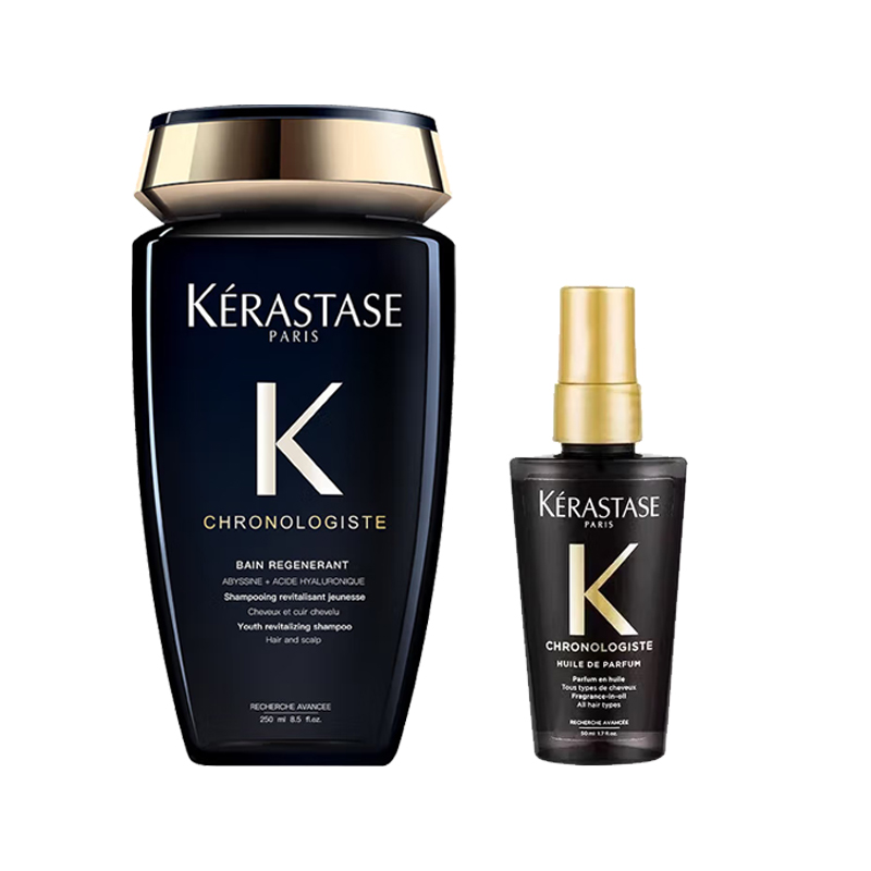 卡诗（KERASTASE） 黑钻奢钥香氛洗护组合 柔亮光泽 洗发250ML+精油50ML 黑色（单位：盒）
