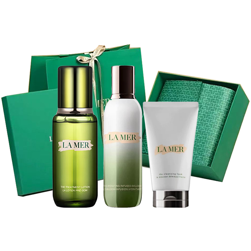 海蓝之谜（LA MER） 奢润修护经典三部曲套装 ZB-014【专柜款】 150ml+125ml+125ml 绿色（单位：盒）