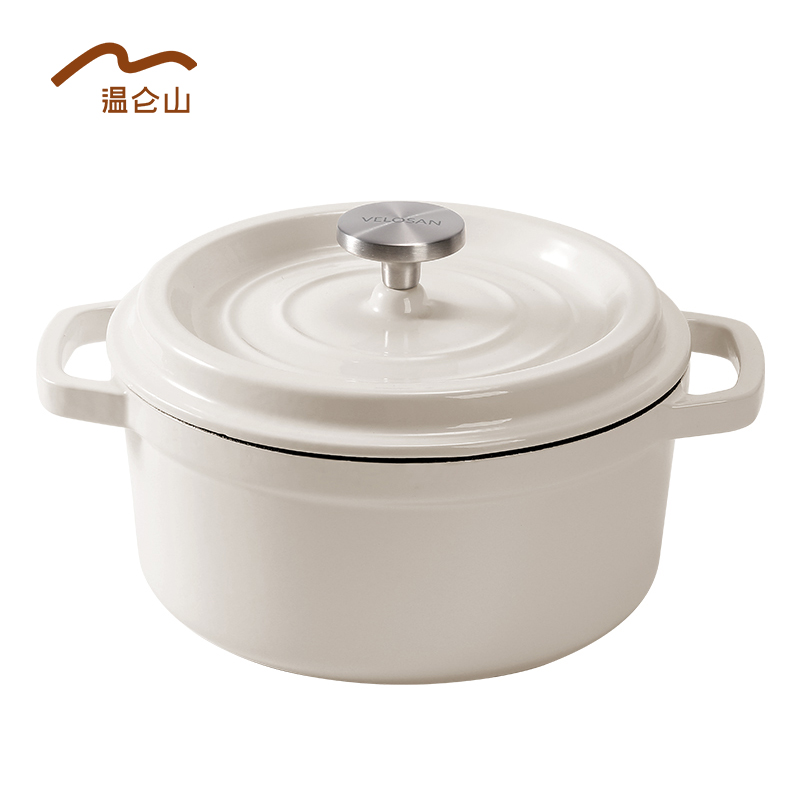 温仑山（VELOSAN） 潘朵拉珐琅锅 VE03301 24cm 白色（单位：个）