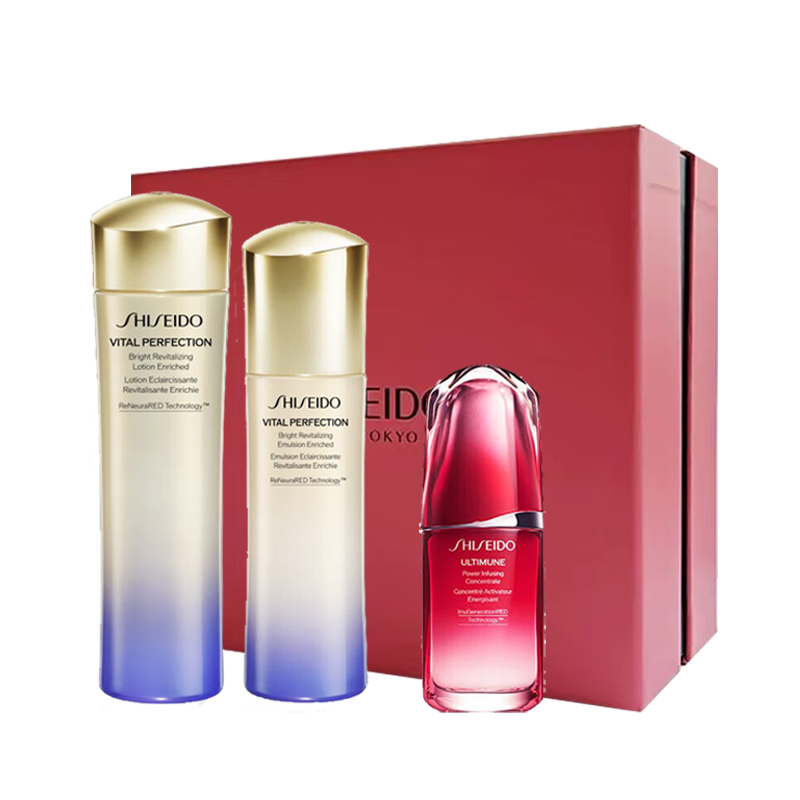 资生堂（SHISEIDO） 悦薇铂翡抗老亮肤套装 ZB-025【专柜款】 水150ml+乳100ml+精华50ml 混色（单位：盒）