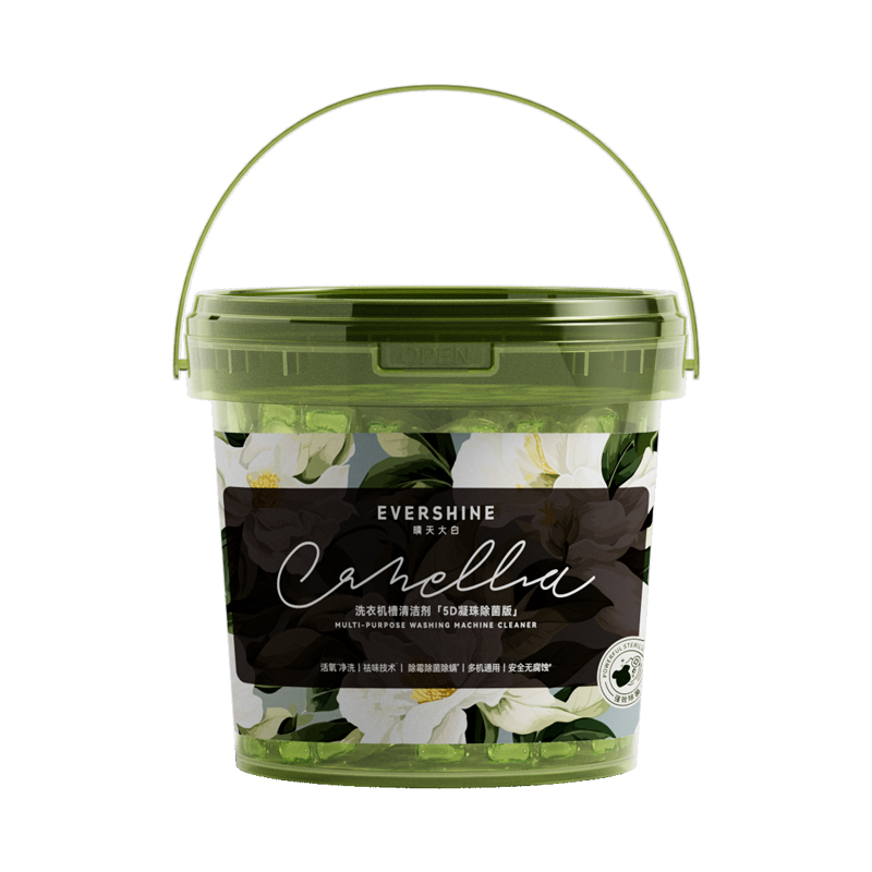 evershine 洗衣机清洁剂强力除垢杀菌 山茶花-除菌版 30g*12颗 曜石黑（单位：瓶）