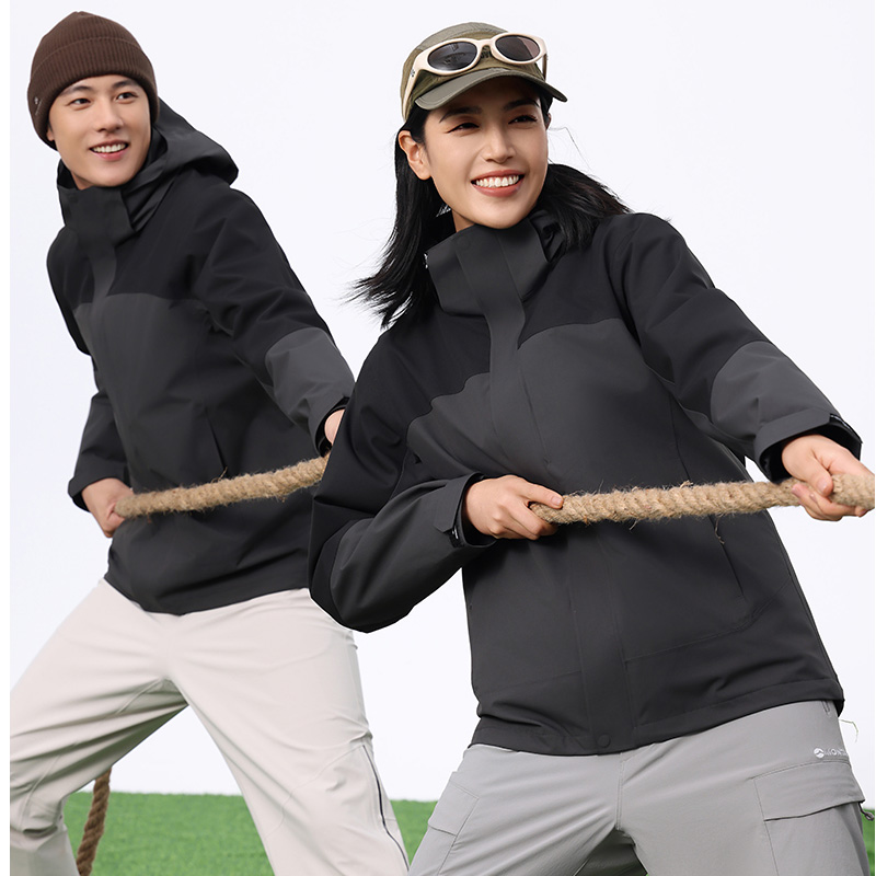 男女同款深灰配黑色