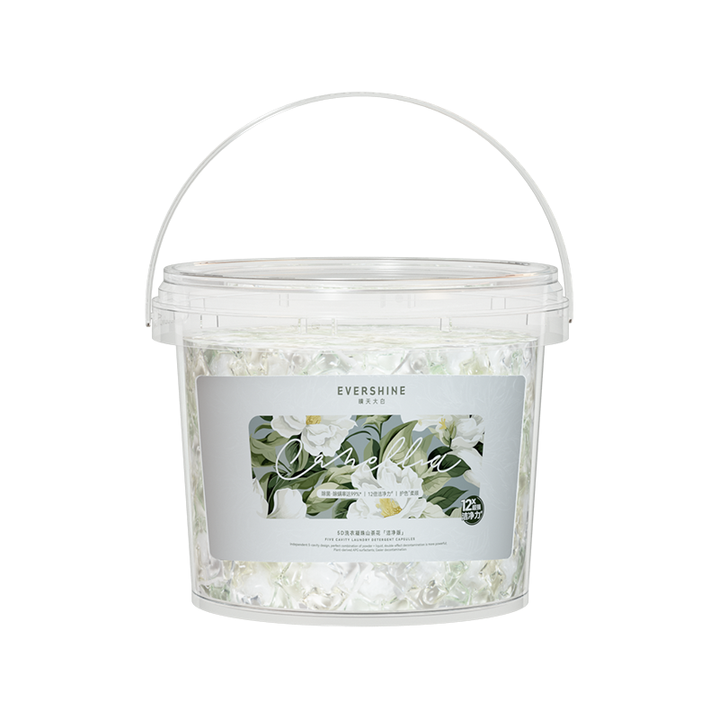 evershine 洗衣凝珠留香珠三合一持久留香 山茶花-洁净版 10g*70颗 灰绿色（单位：罐）