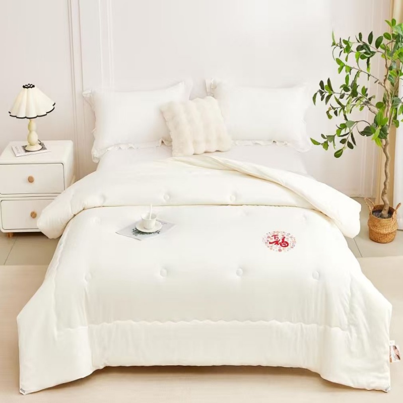 安娜艾莎（ANNA AISHER） A类糯糯棉超柔百福秋冬被 烫画工艺 200*230cm  白色（单位：床）