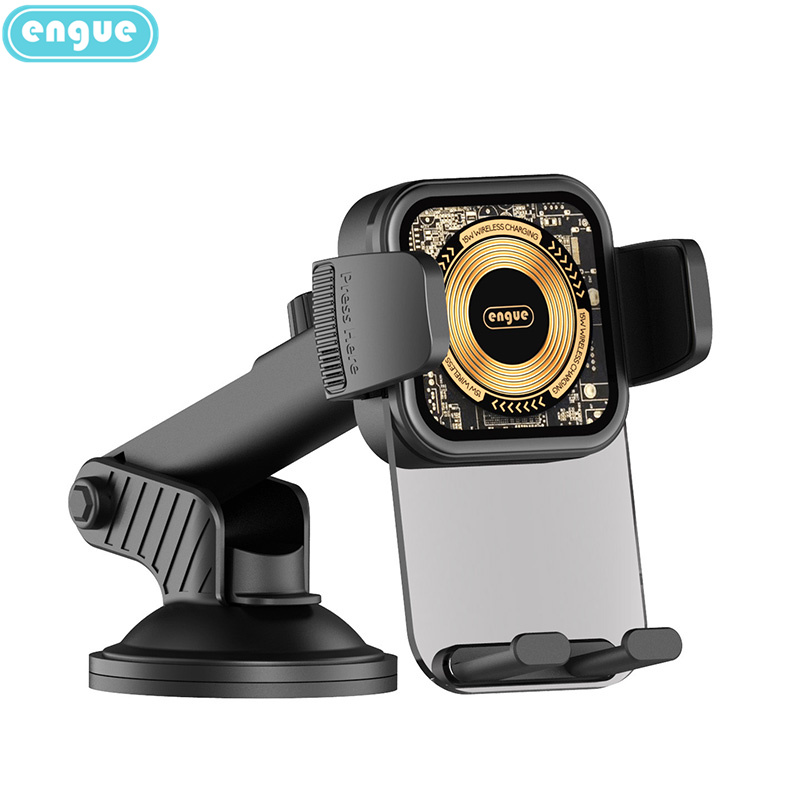 恩谷（ENGUE） 车载水晶无线充手机支架 EG-C05 80*175*117 mm  黑色（单位：个）