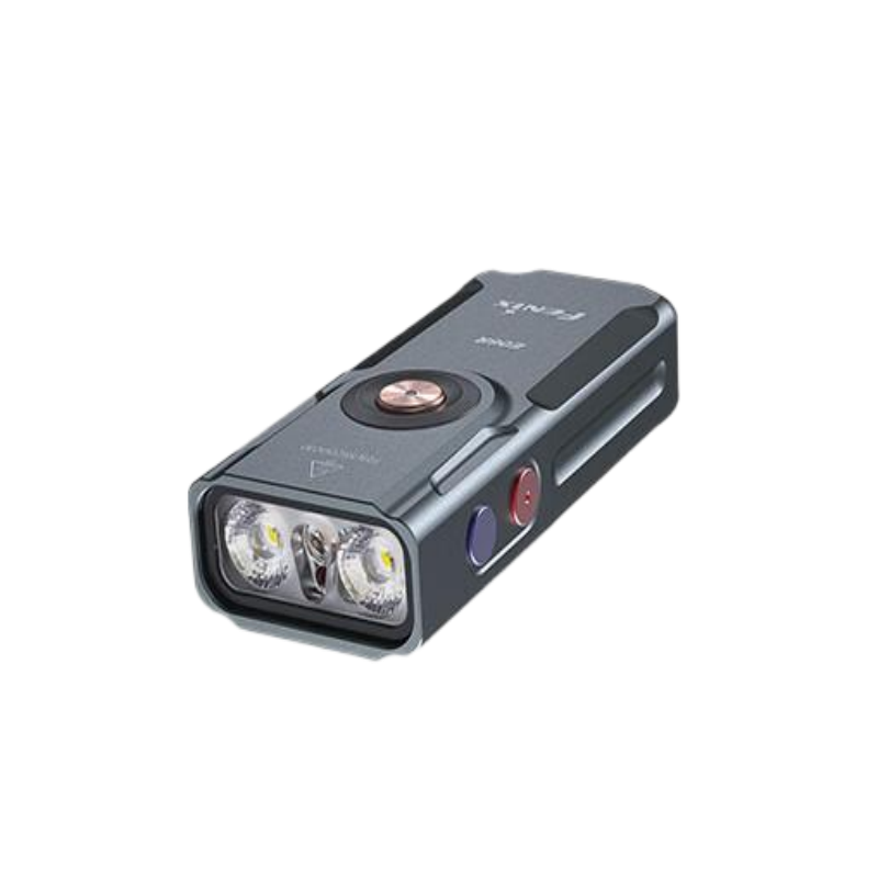 FENIX 强光钥匙扣手电筒多彩呼吸灯金属多光源手电 E06R 69*29*16mm 浅灰色（单位：支）