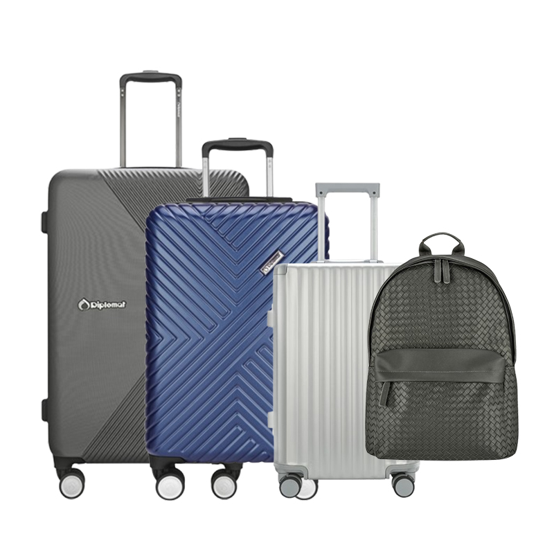 外交官（Diplomat） 箱包组合四件套 DS-13080+TC-6113-2+TL-25052+YP-SW21002 26英寸拉杆箱+24英寸拉杆箱+20英寸拉杆箱+双肩包 混色（单位：套）