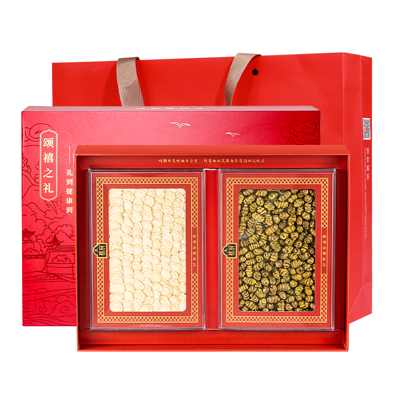 蔡府（CHAIFOO） 健康滋补干货石斛西洋参 一品臻鲜礼盒 220g 红色（单位：盒）