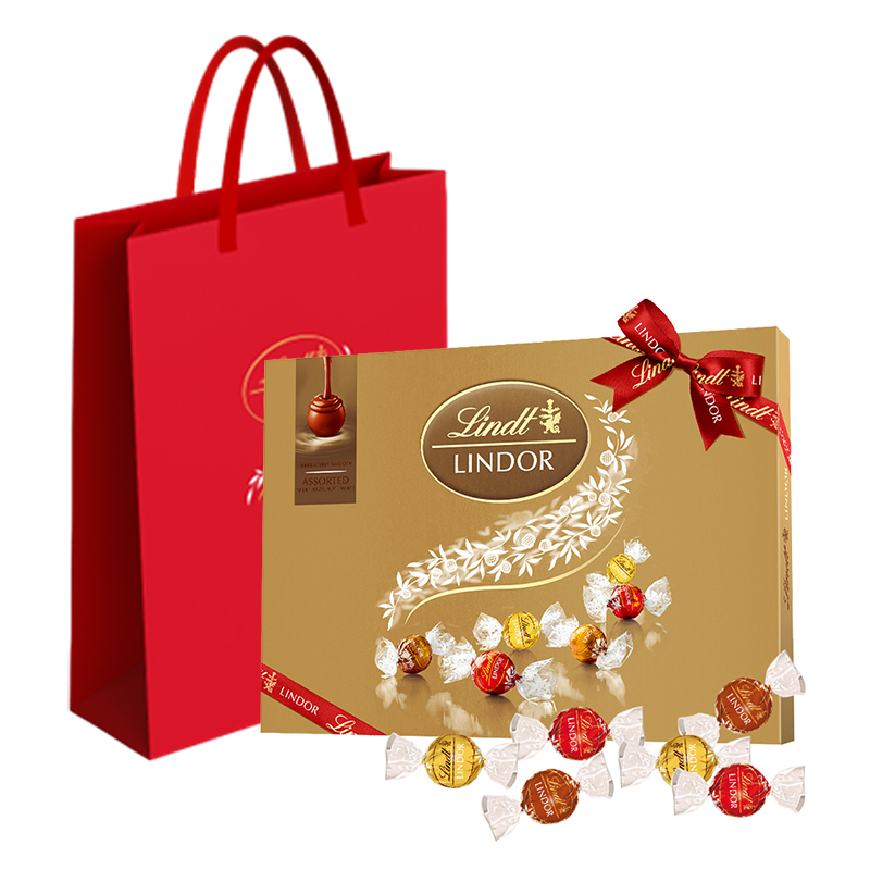 瑞士莲 软心精选巧克力15粒装礼盒（独家定制） 混合口味 180g 玫瑰金（单位：盒）