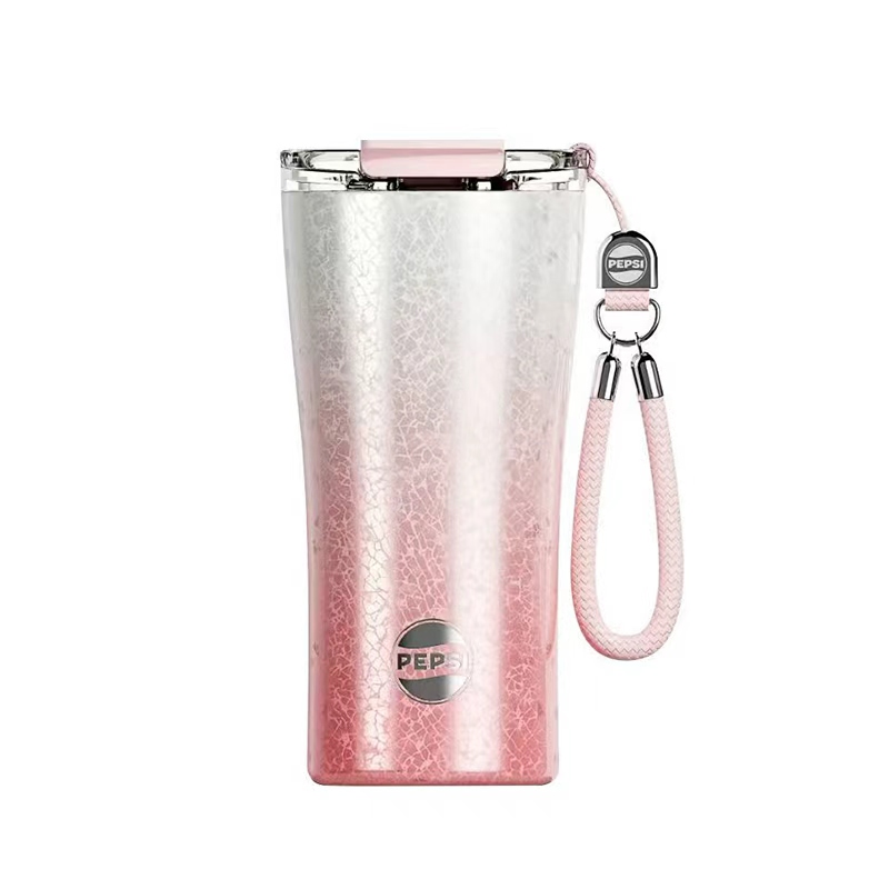 PEPSI百事 冰裂咖啡杯 BS-K-620-022 620ML 桃夭粉（单位：个）