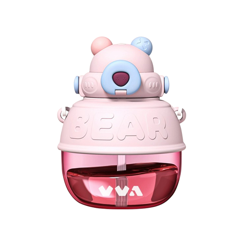 婴侍卫（BBG） 时尚萌熊大肚杯1000ML VVA1003 1000ML 粉色（单位：个）