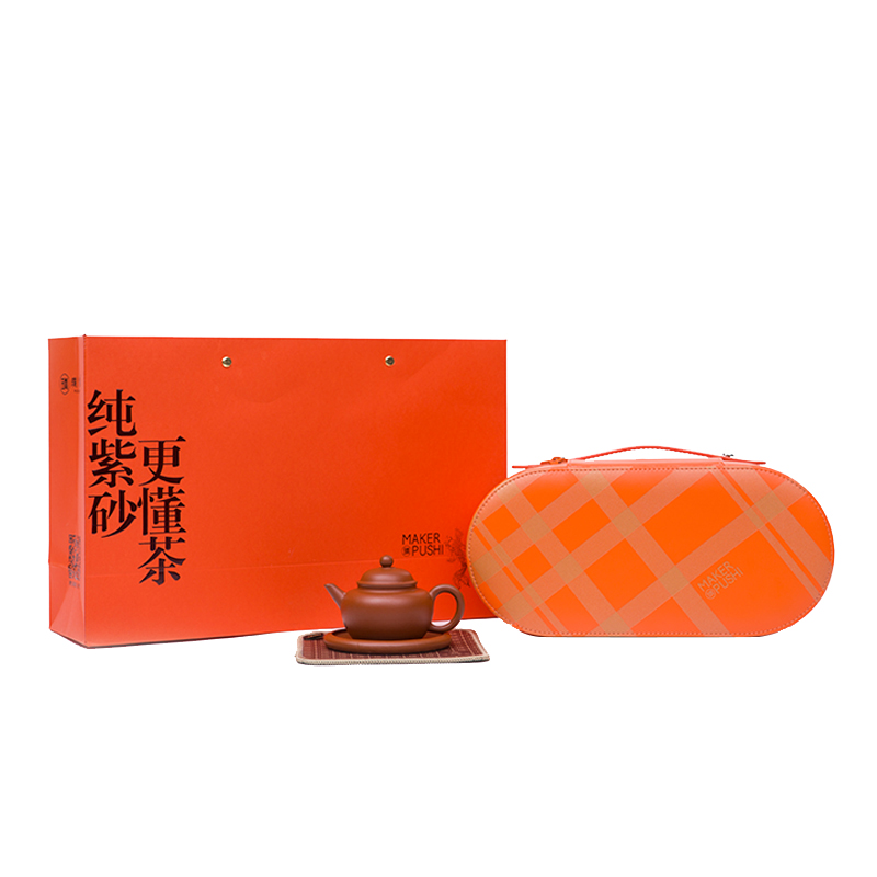 璞实茶器 茶具便携套装 逸趣五件套 90ml 紫砂（单位：套）