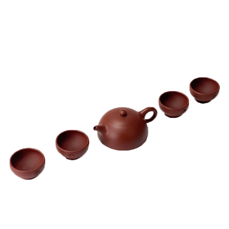 璞实茶器 杯壶套装 风生水起 200ml一壶四杯 紫砂（单位：套）