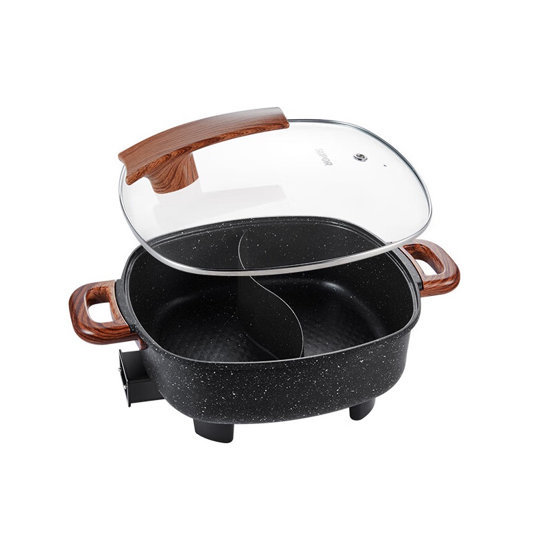 苏泊尔（SUPOR） 麦饭石鸳鸯电火锅 H3232FK609Y 6L 黑色（单位：台）