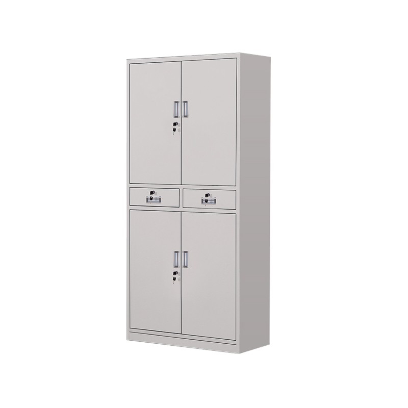 企诺 企诺 文件柜资料柜铁皮档案柜铁二斗柜 QNGa15A1-04PA 850*390*1800mm, 0.4mm  灰白色（单位：个）