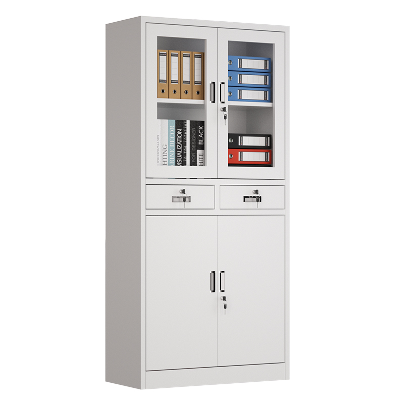 企诺 企诺 文件柜资料柜铁皮档案柜中二斗柜 QNGa10A1-04PA 850*390*1800mm|0.4mm  灰白色（单位：个）