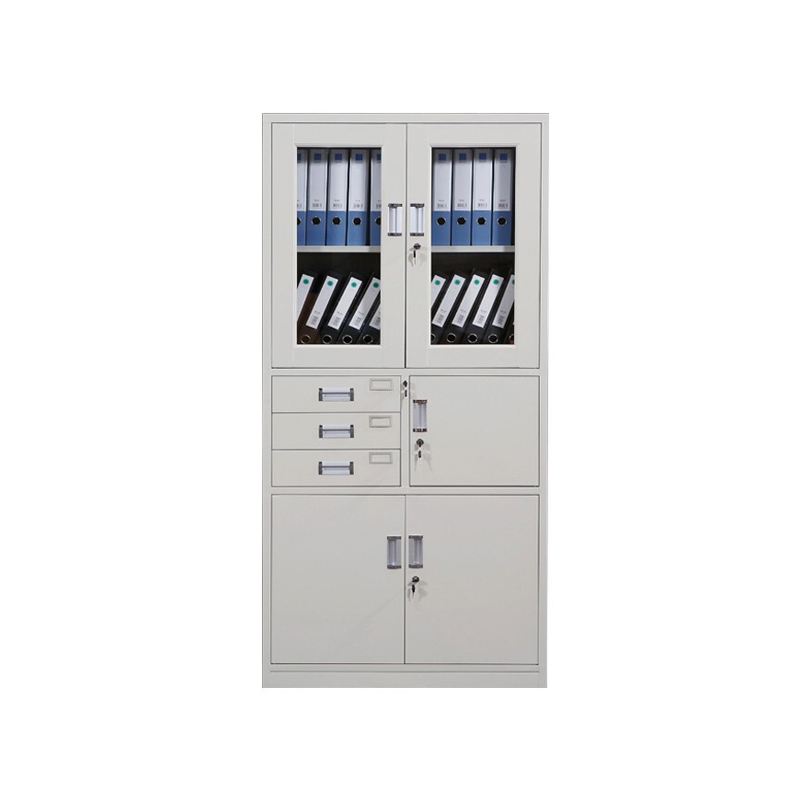 企诺 企诺 文件柜资料柜铁皮档案柜偏三斗柜 QNGa11A1-04PA 850*390*1800mm, 0.4mm  灰白色（单位：个）