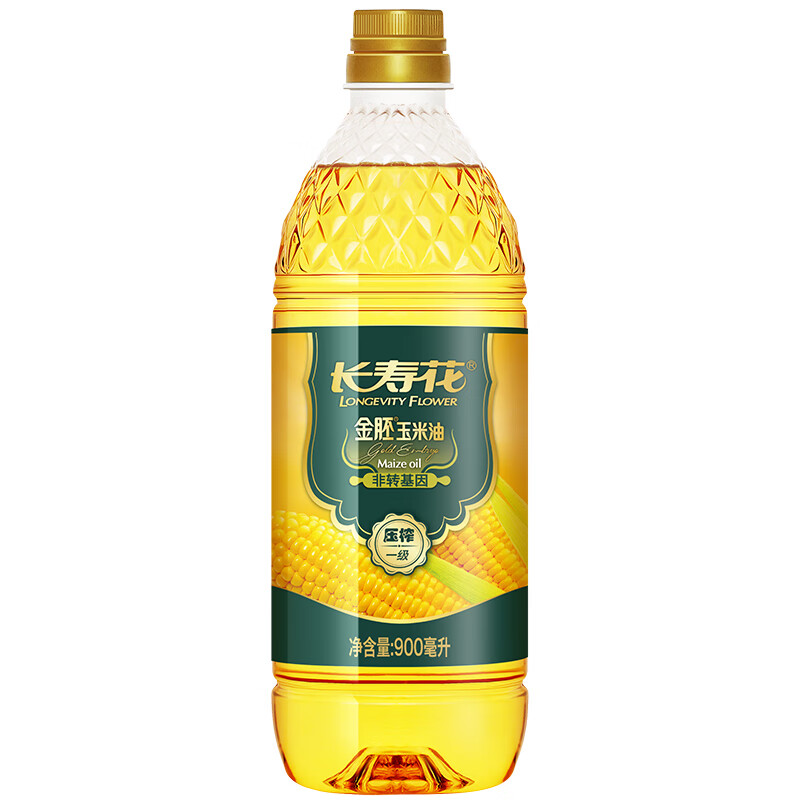 长寿花 非转基因食用油 金胚玉米油 900ml*1瓶 混色（单位：瓶）
